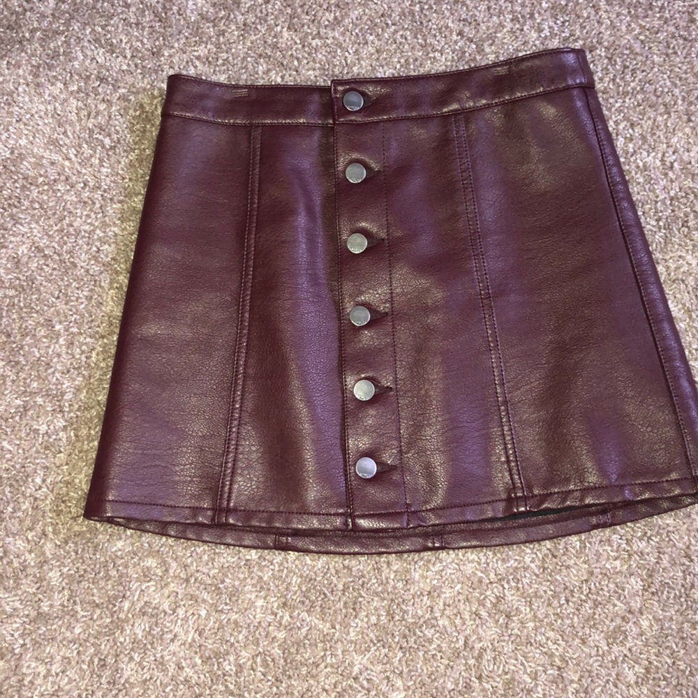 Purple/Magenta leather skirt